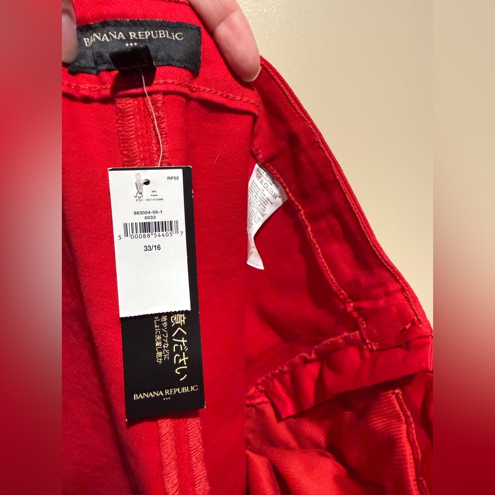 NWT Banana Republic Red High Rise sailor 4” Shorts - Picture 8 of 9